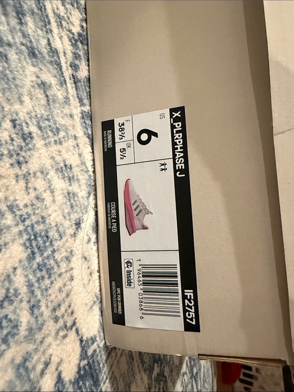 adidas White Pink & Light Blue Women's Running Sneakers - Picture 2 of 8